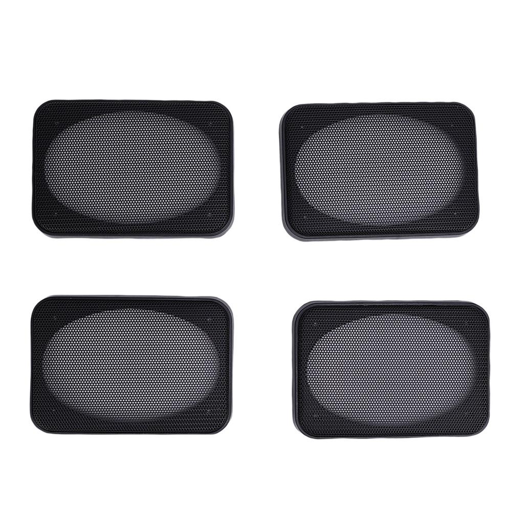 4Pcs Speaker Grill Covers Rectangular Metal Mesh Car Speaker Subwoofer Guard Protector Decoration