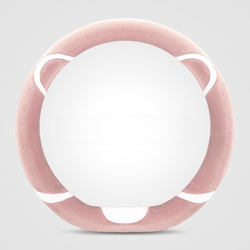 Customizable Plush Cartoon Steering Wheel Cover For Cars Soft And Cozy Winter Style