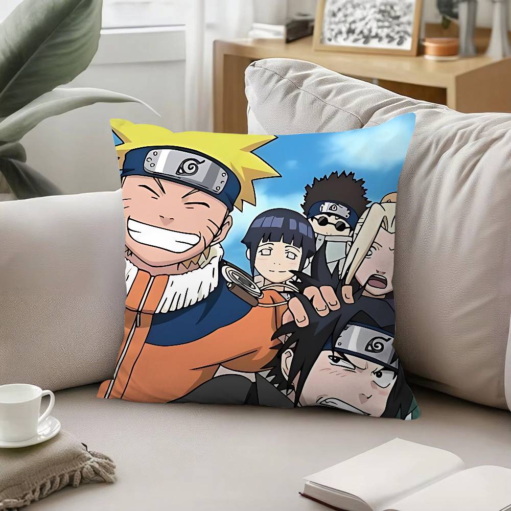 Naruto Pillow Case Sofa And Living Room Decorative Cushion Covers Dustproof And Miteproof Invisible Zipper