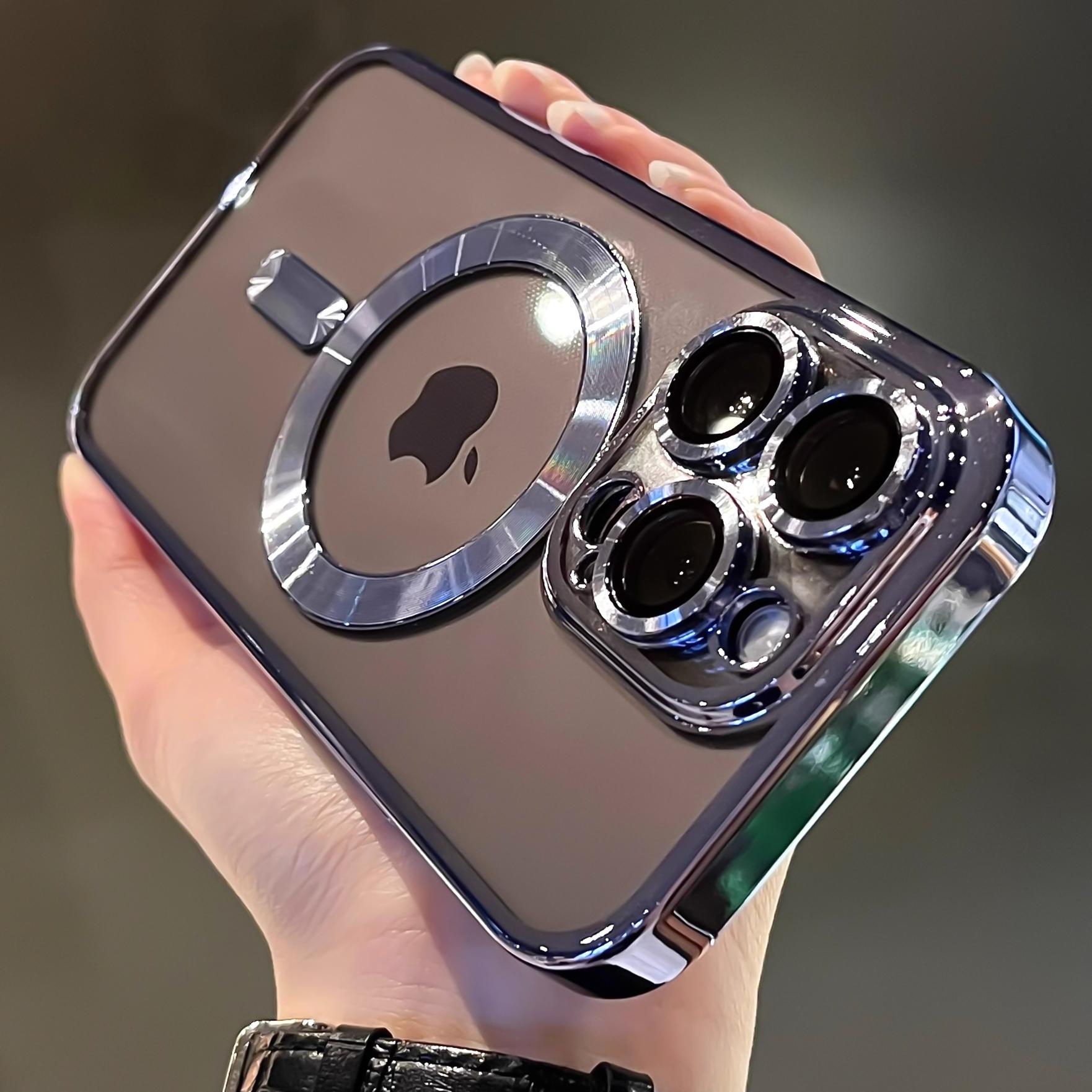 

Прозрачный магнитный чехол с гальваническим покрытием для iPhone 16 Pro Max 16 Plus 14 13 12 11 15 Pro Max для беспроводной зарядки MagSafe, чехол для телефона For iPhone 14 Pro