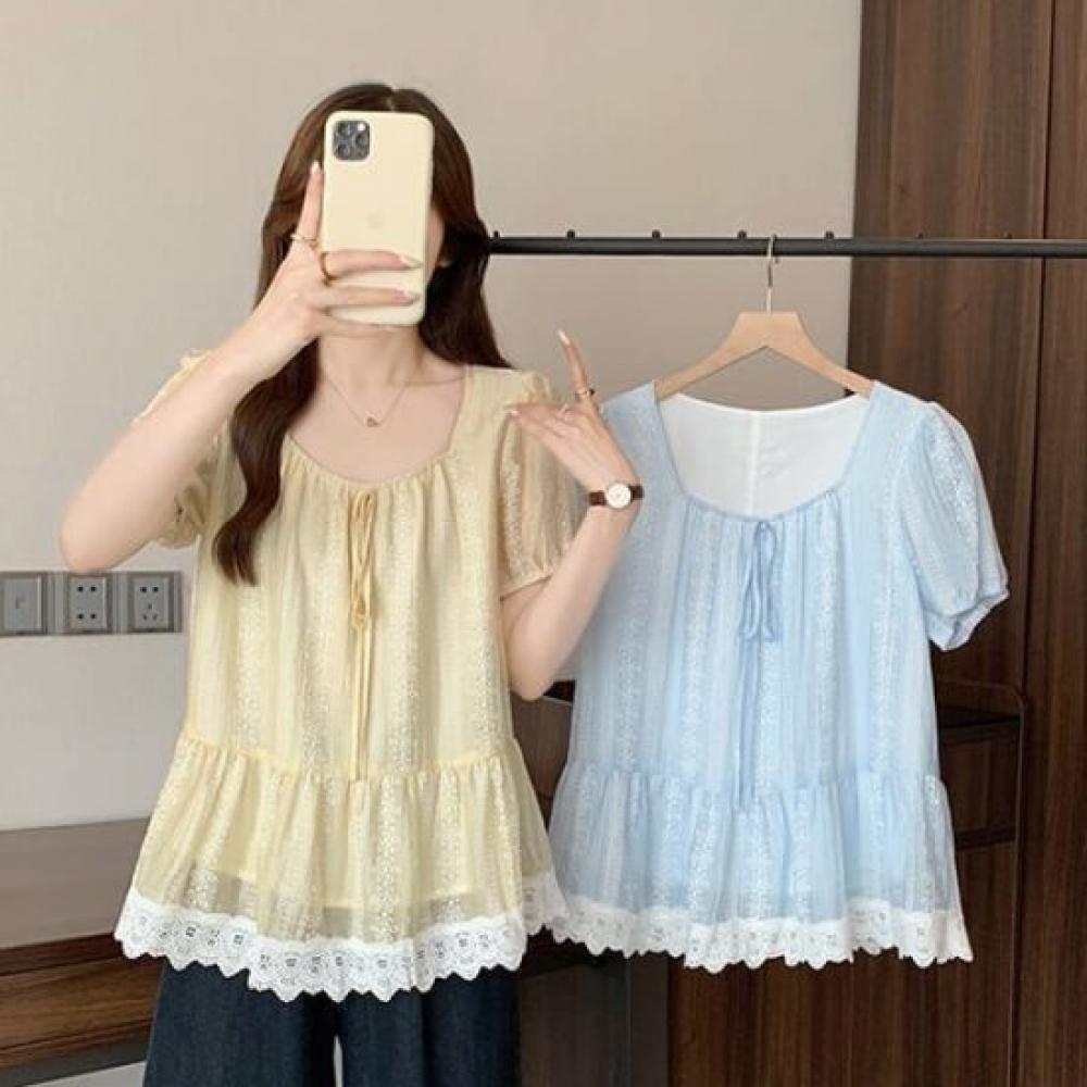 Navava Romantic Lace Ribbon Blouse Nb2818