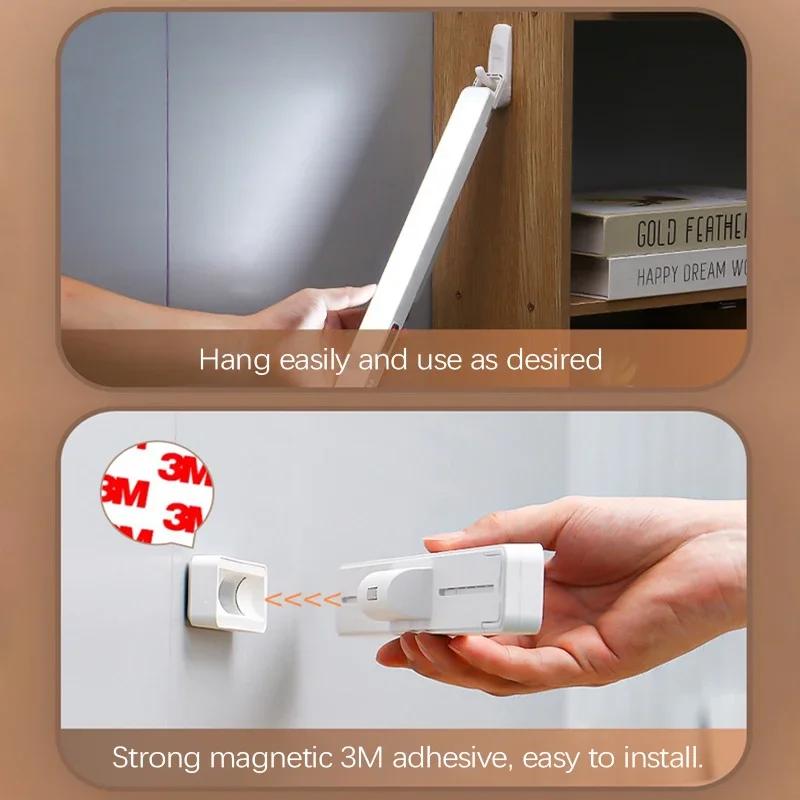 LED Desk Lamp Magnetic USB Rechargeable Light Stepless Dimming Table Lamp Hanging Bedroom Table Reading Rechargeable Night Light