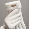 Light Waterproof Women Winter Keep Warm Touch Screen Gloves Not Bloated Fashion Simple Style Thickened