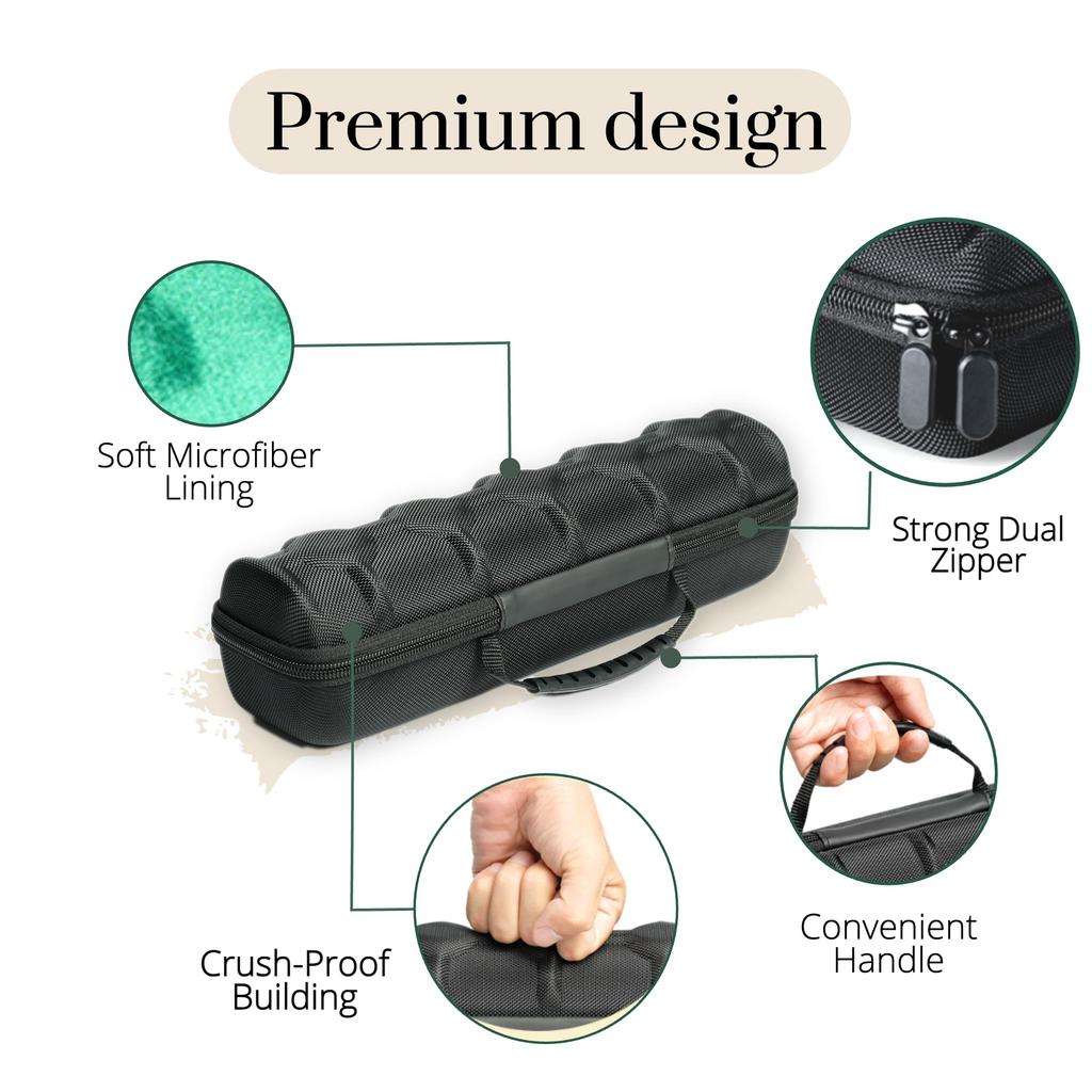 AUKURA 5-Slot Hard Watch Travel Case Carry Box Display and Organizer with Flexible Anti-Move Pillow, Fits Large and Small Watches.