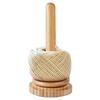Wood Yarn Ball Holder Paper Towel Rack Vertical Rotating Weaving Tool Rack Storage Winding Roll Holder Dispenser for Crocheting