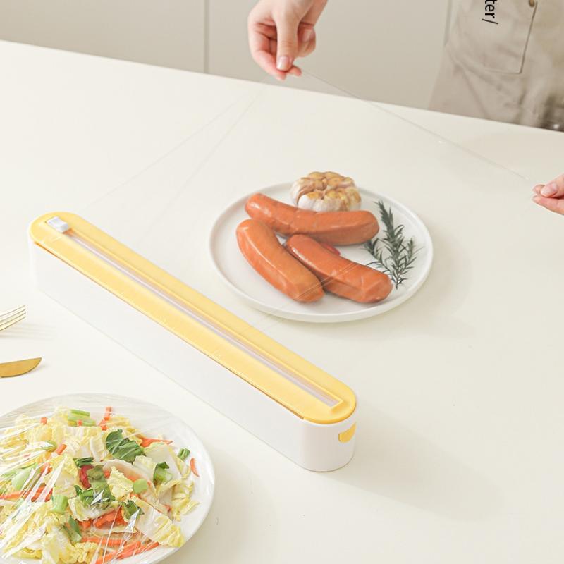 Kitchen Disposable Cling Film Cutter, Point Breaking Household Food Special Cutting Box Plastic Wrap Cutter, Storage Box