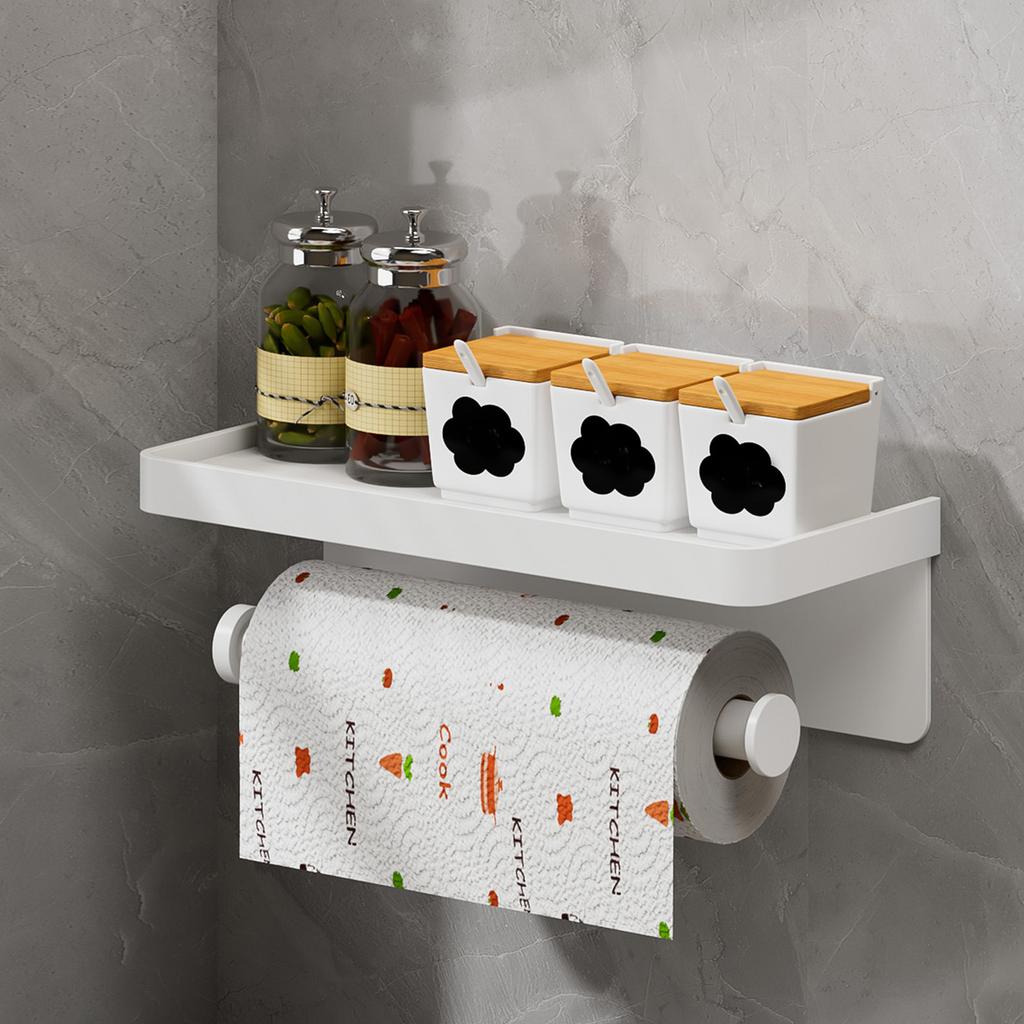 Toilet Paper Holder Wall Mounted Paper Roll Holder With Storage Tray Mobile Phone Holder Kitchen Rack Bathroom Accessories