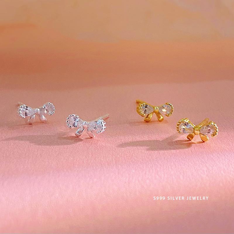 Sweet Bow Earrings for Women  Cute  Fashionable  Light Luxurious and Versatile Earrings for Women