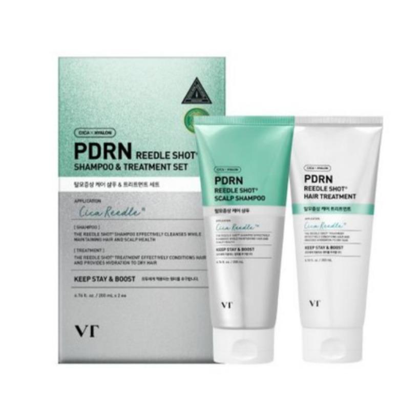 VT PDRN Reedle Shot Kopfhaut Shampoo + Pflege Set (200 ml + 200 ml) Koreanische Schönheit white