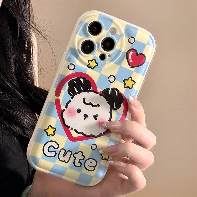 Zhitai Protective Air Cushion Case for iPhone 12/11, 14 Pro, 13, 15 - Cartoon Design