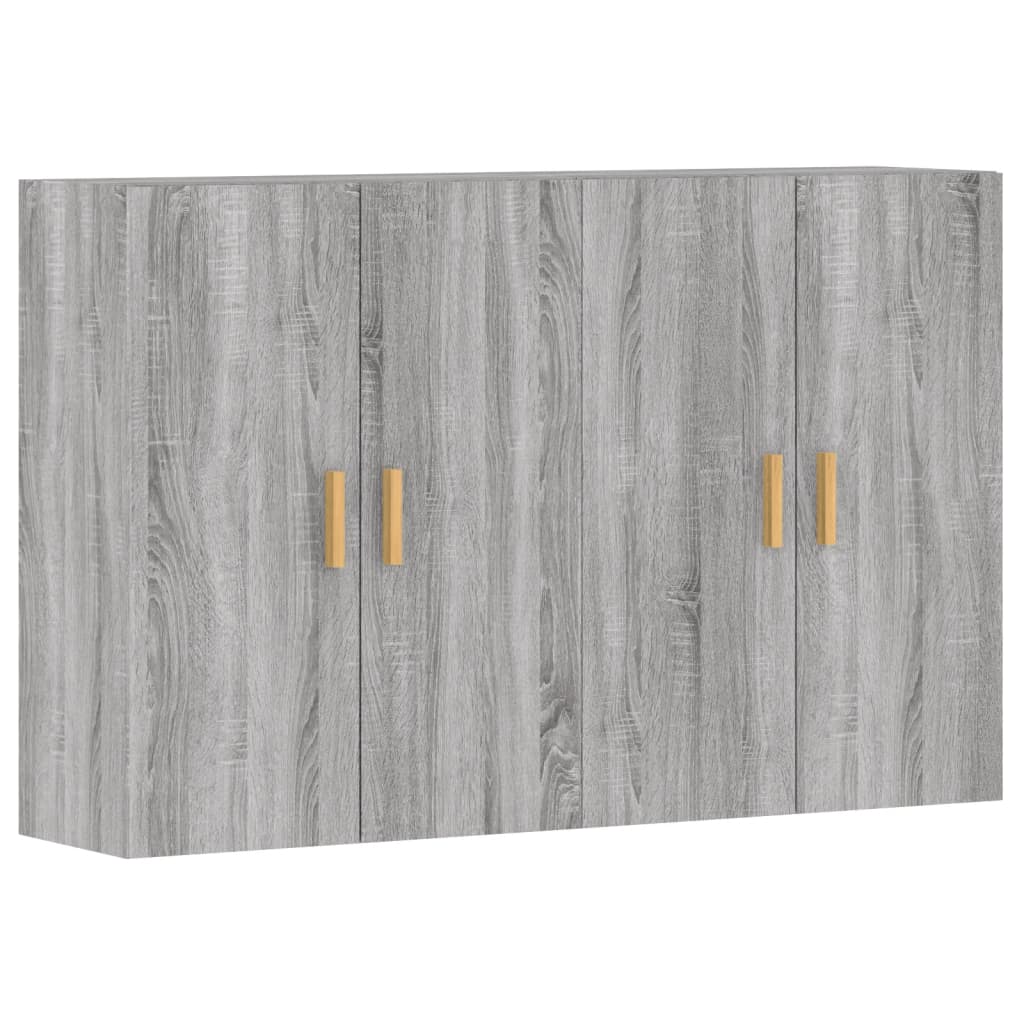 Wall Cabinets 2 pcs Grey Sonoma Wood Based Material