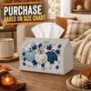 1pc Autumn Tissue Box Holder with Classic Botanical Design-Pumpkin Leaf Scroll,Durable Polyester,Ideal for Kitchen,Living Room,Bedroom,Bathroom,Car-Se