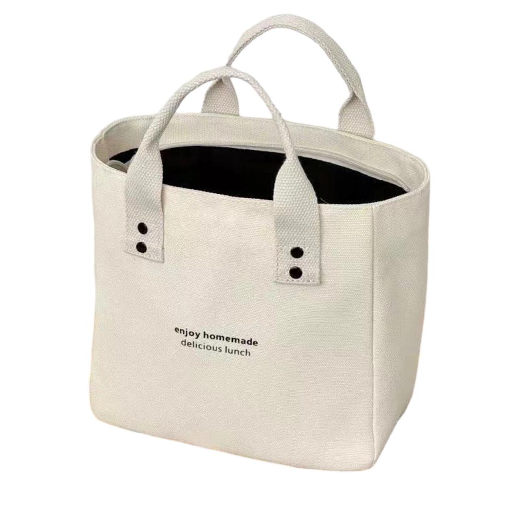 Płócienna torebka w jednolitym kolorze, japońska torba na lunch dla pracownika, torba na ramię w kontrastowym kolorze