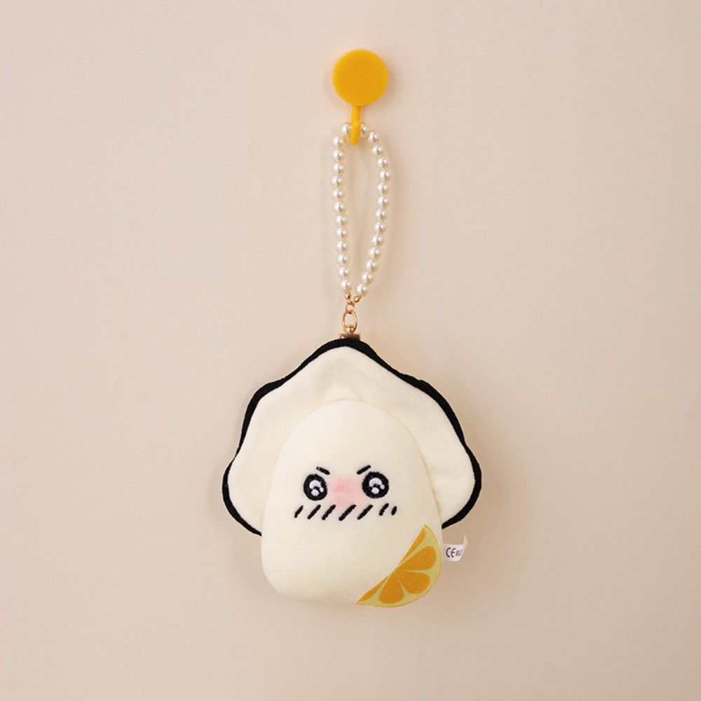 with Pearl Chain Oysters Pendant Doll 10cm Size Oysters Plush Pendant  Keychain Decor
