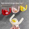 Wall-Mounted Slipper Rack, Nail-Free Adhesive Hanger for Shoe Storage & Draining