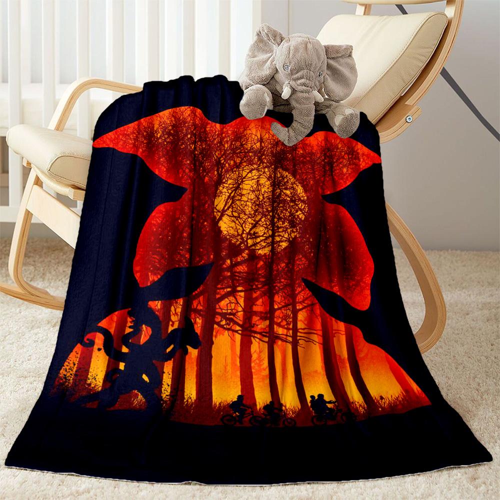 Stranger Things Blanket Suitable for sofas,travel, living rooms also a good gift for friends and family Suitable for all seasons.
