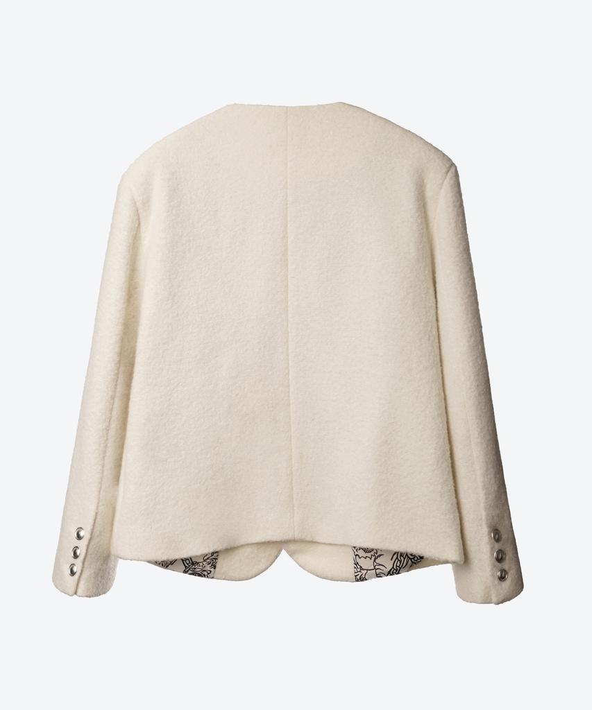 Untage Wool Boucle Tweed Jacket [White(Man)]_Uto-Fb15