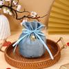 Chinesische Kordelzug Süßigkeitentasche Traditionelle Hochzeitsgeschenktasche Flanell Geschenkbeutel Süßigkeitenbeutel