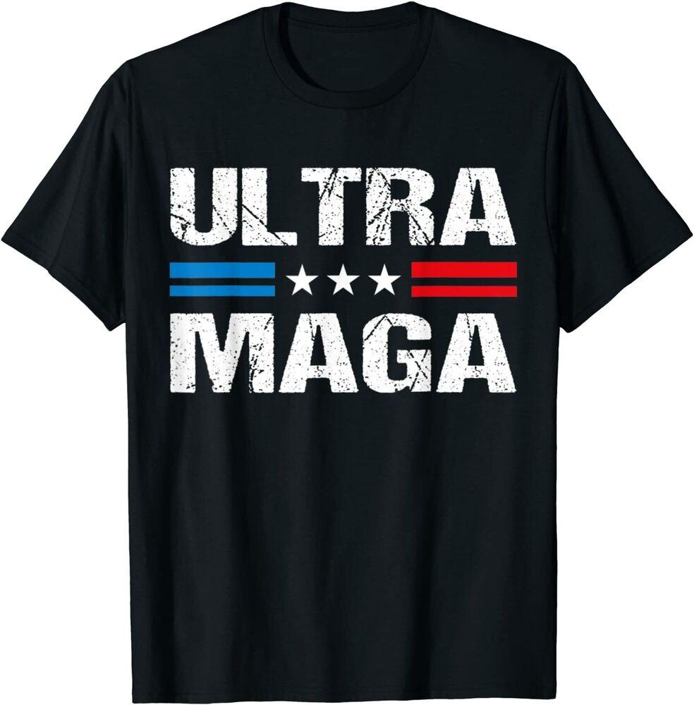 Ultra MAGA Shirt Funny Anti Biden American Flag Vintage Unisex T-Shirt Unisex T-Shirt