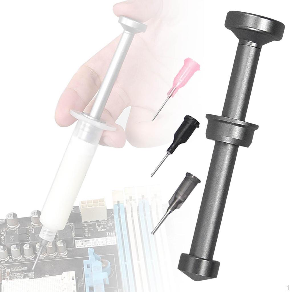 Metal Syringe Plunger Dispenser,Solder Paste Propulsion Tool Easy To Use Sturdy Solder Flux Pastes