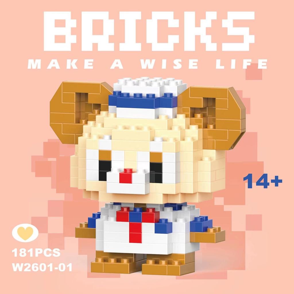 No Box  6Cm High Building Blocks Stitch Kawaii Mini Desktop Ornaments Youth Toys Room Decoration Anime Cartoon Halloween