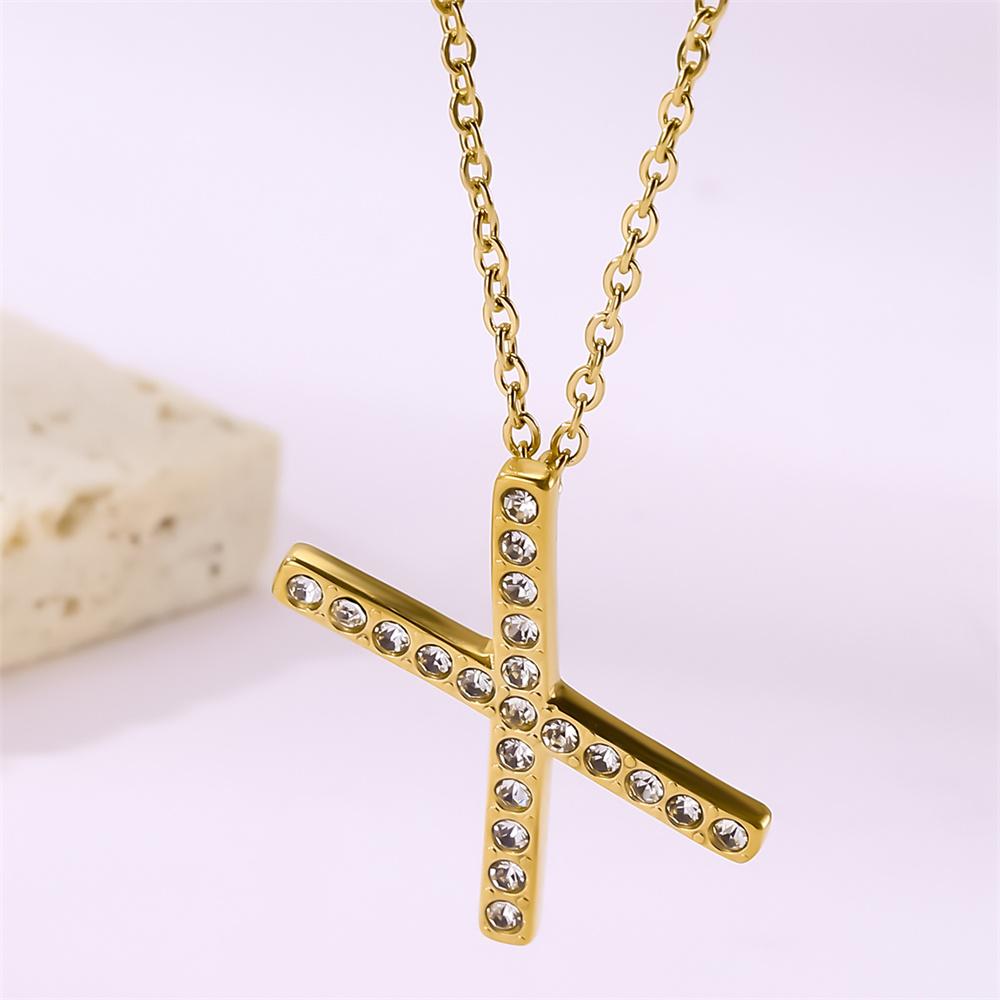 Atoztide Zircon Letter Pendant Necklace for Women Men Full Stone Alphabet Initial Name Monogram Charm Necklace Jewelry Gift