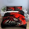 Fierce Tiger Red Moon Decor Soft Comfortable Duvet Cover Bedding Set Included 1*Duvet Cover & 2*Pillowcases, Gift