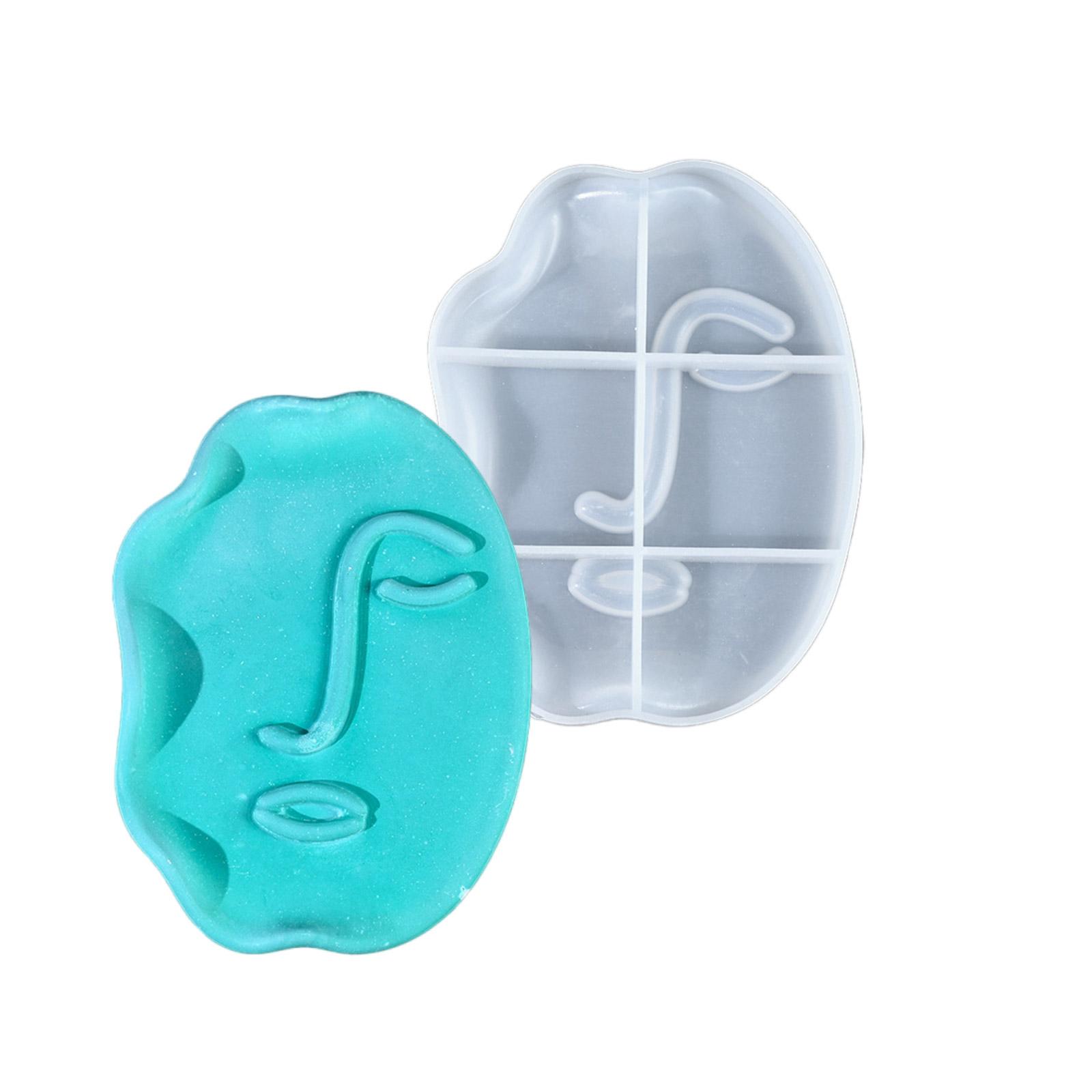 

Unique Fruit Tray Silicone Mold Versatile Twisted Face Designs Mold for DIY Resin Charm and Tray Plate Projects