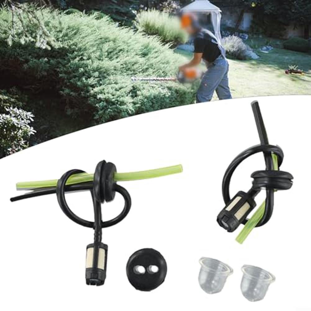 5/10 Set Fuel Filter Fuel Hose Seal With Priming Bulbs For Brushcutter Hedge Trimmer Garden Lawn Mower Accessories