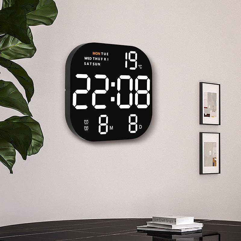 LED Aesthetic Wall & Desktop Alarm Clock 6633: Modern Design for Living Room & Bedside