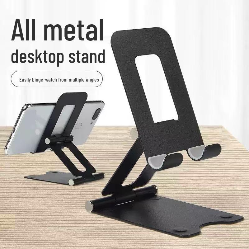 All-Metal 360° Rotating Folding Phone & Tablet Stand for Desktop