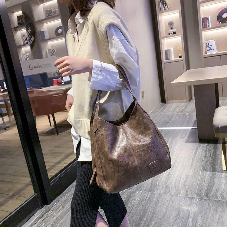Borsa a Spalla Tote in Morbida Pelle Retrò Donna Euro-Americana CLE