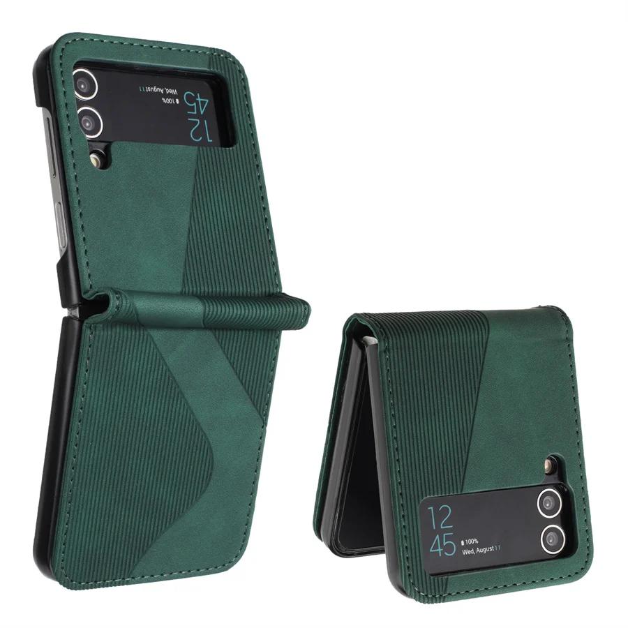 Luxury Case For Samsung Z Flip 4 5 6 Flip3 5G Leather Armor Back Cover For Samsung Galaxy Z Flip 7 FE Case Z Flip 3 5 6 7 Funda