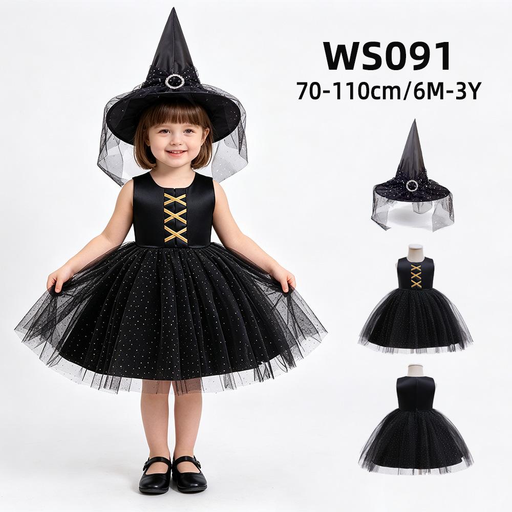 Satijnen Prinsessenjurken Collectie voor Kinderen, Halloween Meisjes Rollenspel Formele Jurk
