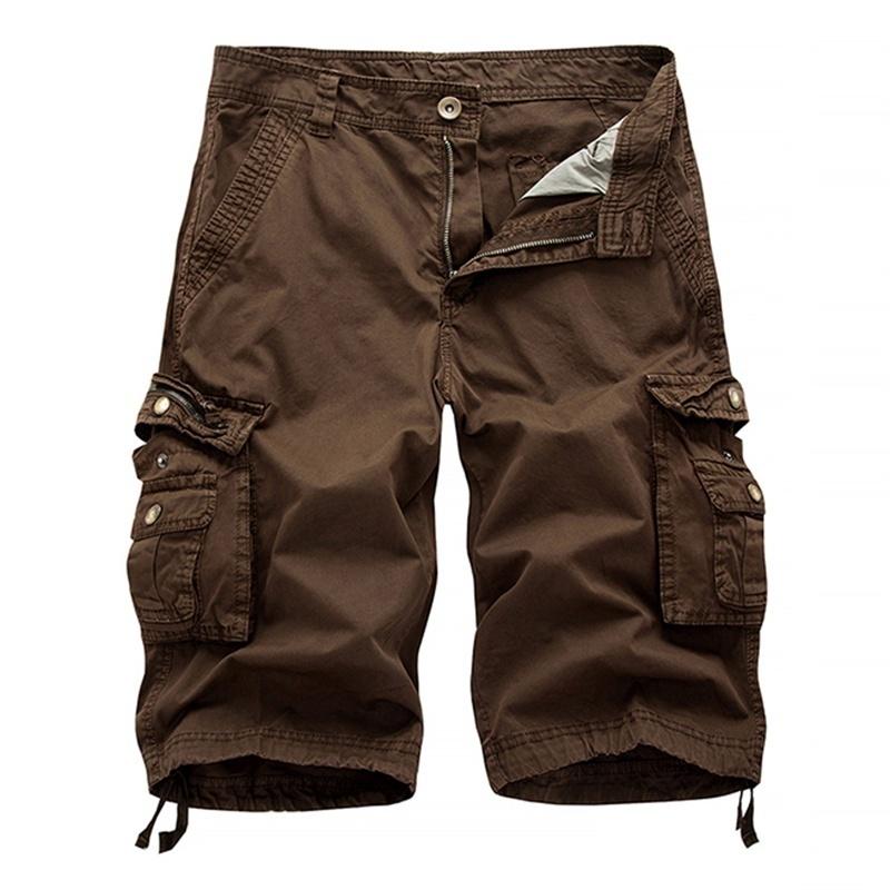 Neue Sommer Tragen Europäische Und Amerikanische Lose Beiläufige Werkzeug Shorts männer Große Multi Tasche Einfarbig Shorts männer