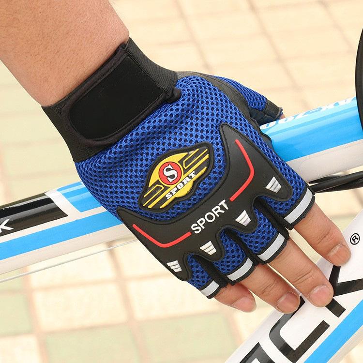 Cycling Gloves New Spring and Summer Men and Women Outdoor Bicycle Climbing Fitness Sports Sunshade Thin Half Finger Gloves