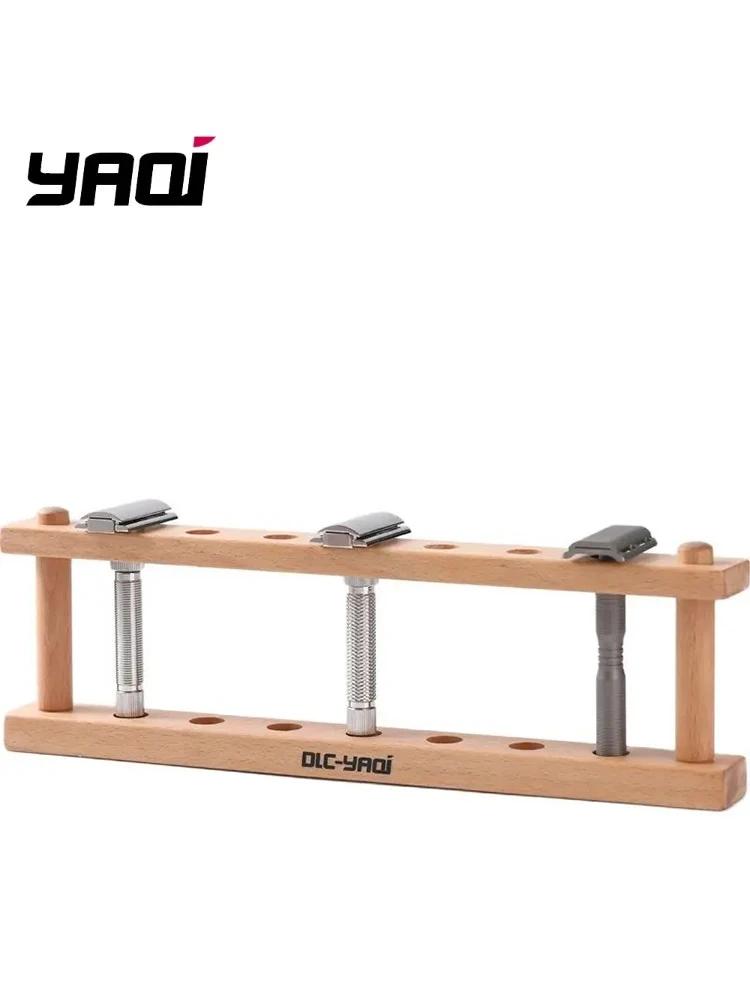 

Держатель для бритвы из бука YAQi, подставка для безопасной бритвы для бритв с двойным лезвием