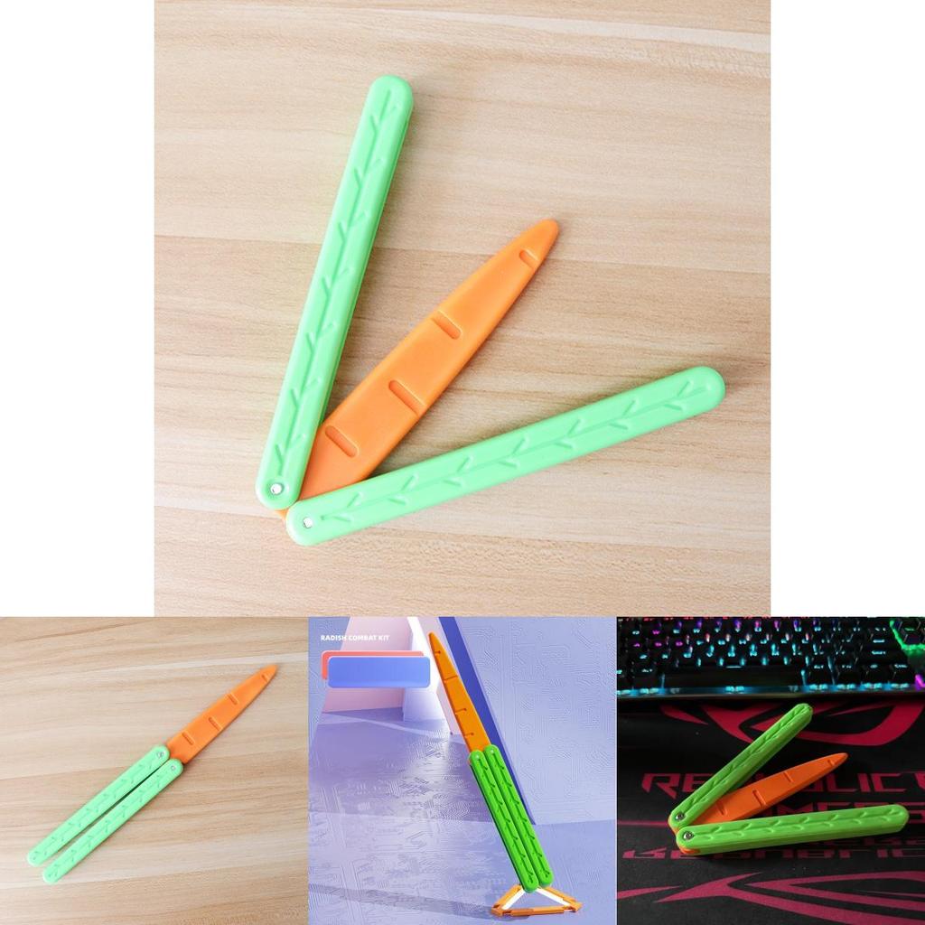 Night Glow Carrot Gravity 3d Creative Extra Large Butterfly Toy For Stress Relief