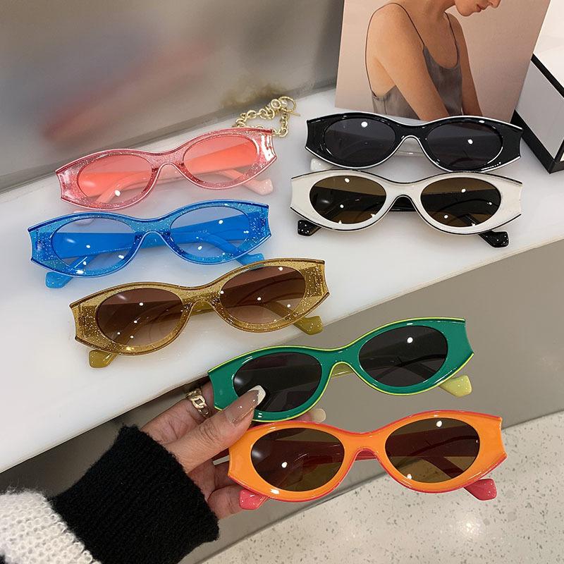 Fashion Vintage Oval Frame Sunglasses Summer UV400 Sun Shades for Women Outdoor Travel Street Style Sun Glasses Driving Goggles