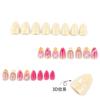 Flower Press on Nails Short Almond Fake Nails Spring Summer Nails Shell French Tip False Nails Press ons with Pearl Design Glossy Acrylic Reusable