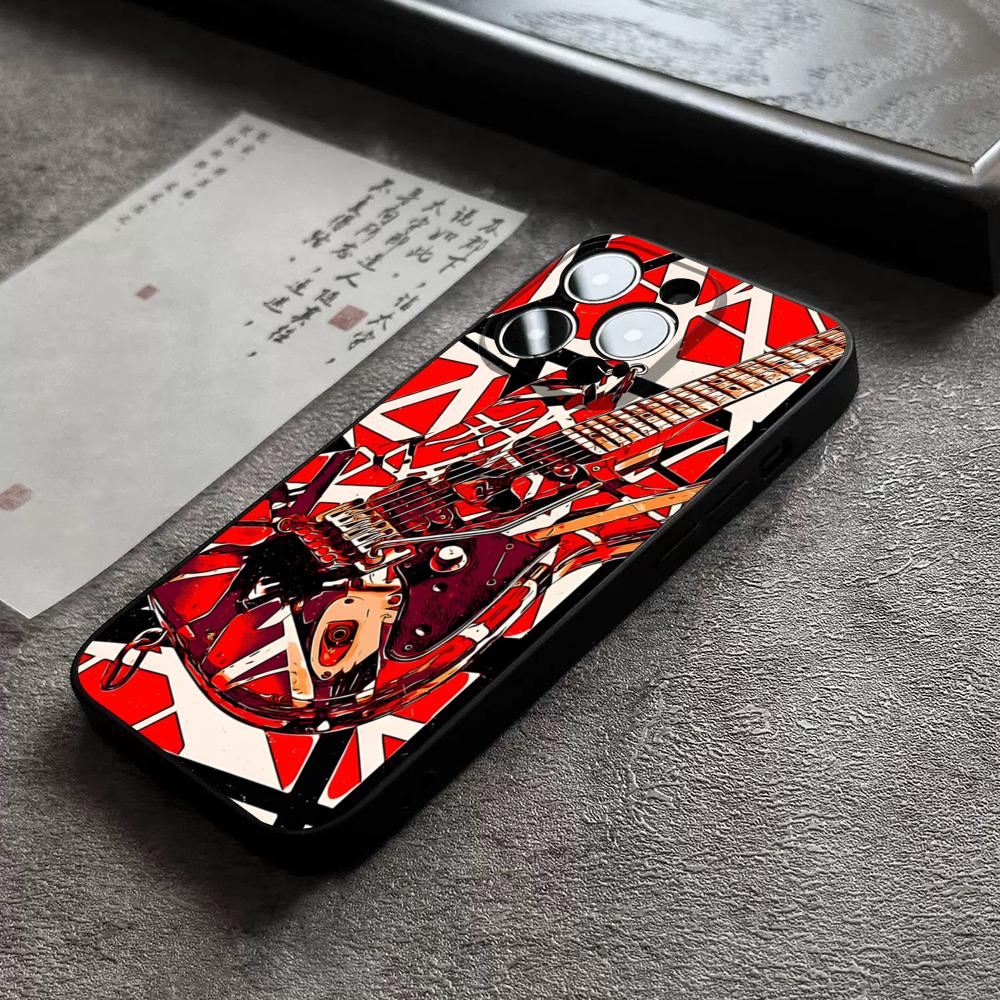 Eddie Van Halen Graphic Guitar Phone Case For 17 Pro Max Iphone 16 14 Pro Max 12 15 Plus 13 Pro 11 Xr X Xs 8 Plus Back Cover