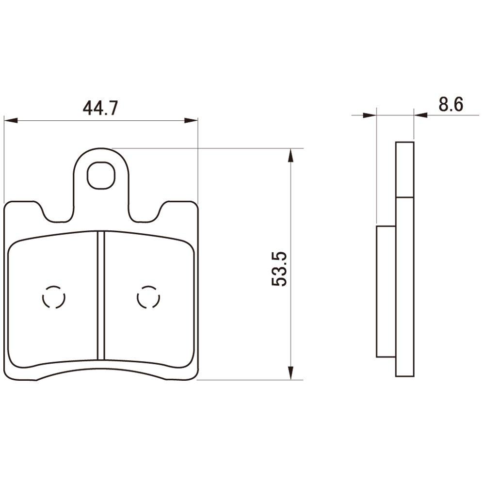 Daytona Brake Pad for Motorcycles Hyper Pad (Semi-Metal Pad) FJR1300 (06-21) Skywave 400 (01-06)