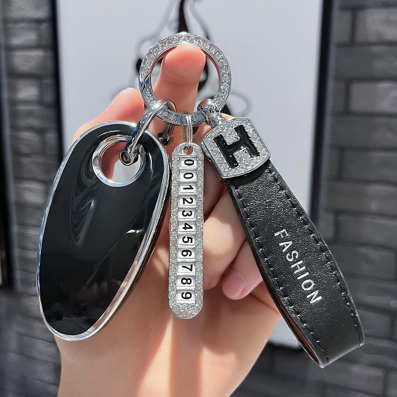 Tpu 3 Buttons Car Key Case Cover Holder Chain For Voyah Free Suv Smart Fob Key Protective Shell Decoration Interior Accessories