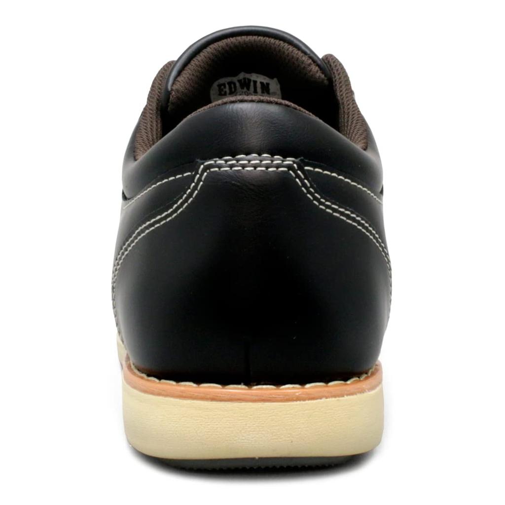 Edwin Wasserdicht Lässig und Geschäftlich Walking Leicht Einfarbig Oxford Größe Herren Sneaker, Schuhe, Sohle, Zehenbereich, Schnürschuhe, Schuhe, Schwarz, 26,5cm