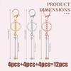 12pcs of Bead Keychain DIY Keychain Pendant Made of Silvery Metal Bead Keychain Blank Keychain Bead Keychain, DIY Bead Keychain, Hanging Accessories