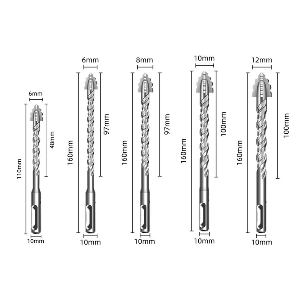 2/3/4/5Pcs Serrated Serrated Tooth Drill Bit High Hardness Tile Drill Bit  Drilling Tool
