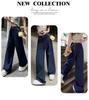 2024 Women's Hong Kong Retro High-Waist Wide-Leg Jeans: Autumn Loose Fit, Slimming Salt System, Casual Street Style