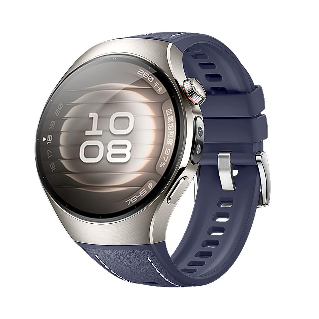 Oryginalny luksusowy skórzany pasek do zegarka Huawei Watch 5 46 mm bez przerw, gumowy pasek do zegarka Huawei Watch 5 42 mm, biznesowy, z szybkim zapięciem