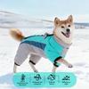 Four Leg Green Pet Cotton Clothing Arctic Wool Lining Warm Reflective Waterproof Autumn Winter Dog Jacket Leachable  Dog Costume
