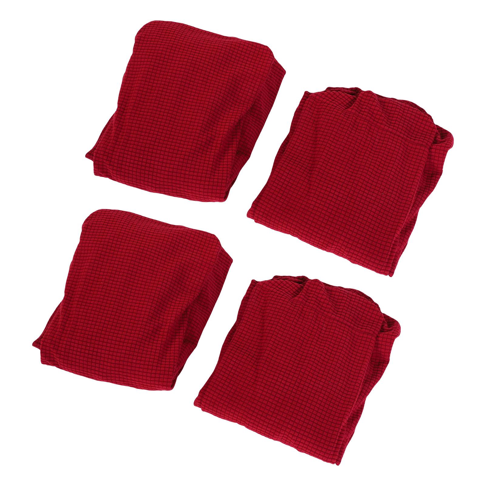 

4 Pcs RV Sofa Cover Elastic Band Thickened Stretch RV Couch Cushion Slipcover Machine Washable for Travel Trailer